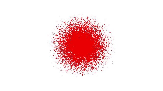 A sphere of black dots connected by 4k resembling a swarm of bees.Animation of ink brush stroke with track matte effect, ink brush paint concept