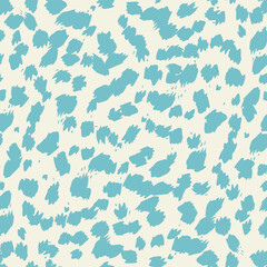 Painted Blue Spots Decorative seamless pattern. Repeating background. Tileable wallpaper print. © MalyskaStudio