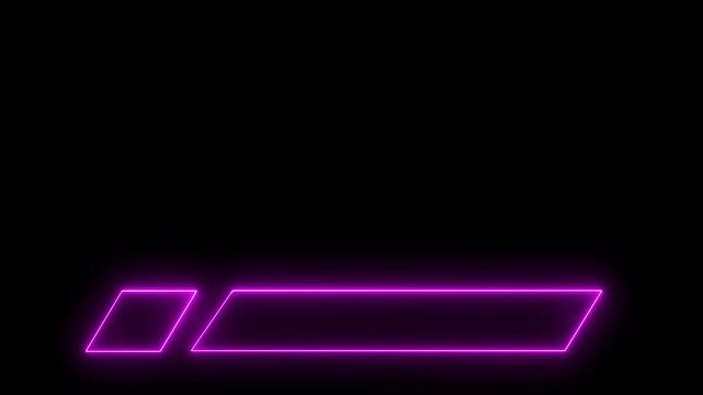 Glowing neon line Lower Third Banner Animation for Breaking News - Lower third live breaking news. title animation on black screen background, animated lower third title.4k animation video.