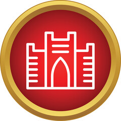 Naklejka premium Castle icon representing history, security, and fortified architecture