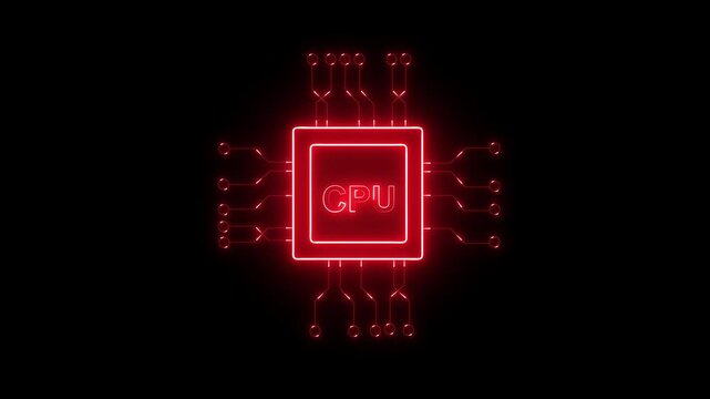 CPU hacker holding a glowing red chip symbolizing artificial intelligence in cybercrime, darkweb, and digital technology threat for cybersecurity and malware protection.