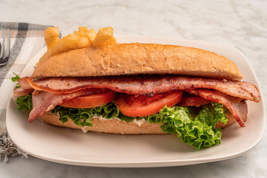 blt sub with french fries