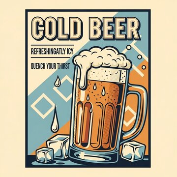 Retro Brew Bliss: Icy Amber Elixir