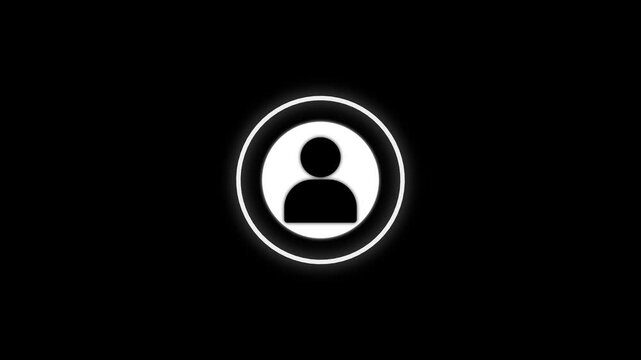 People icon. people community sign. user sign, human symbol, member.Community icon,Business and team work icon animation . group people animated on black background.