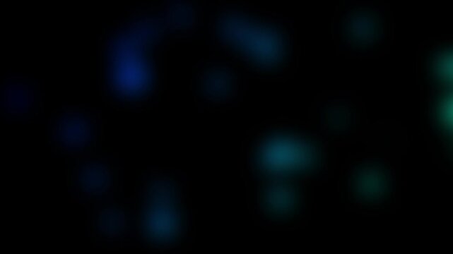 A particle shining like a blue sea. black background with loop playback.