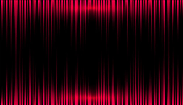 Abstract pink and black digital background with glowing vertical lines representing sound waves or equalizer bars for modern technology
