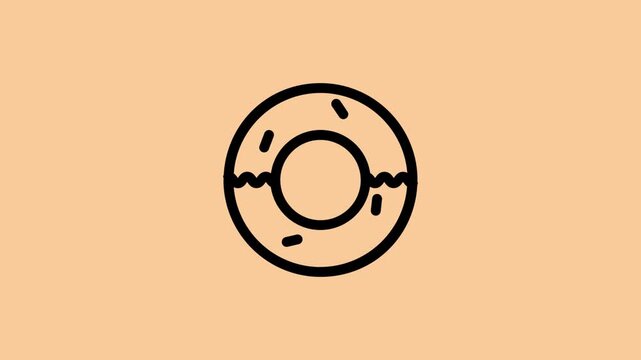 A simple illustration of a delicious sweet pastry on a clean background