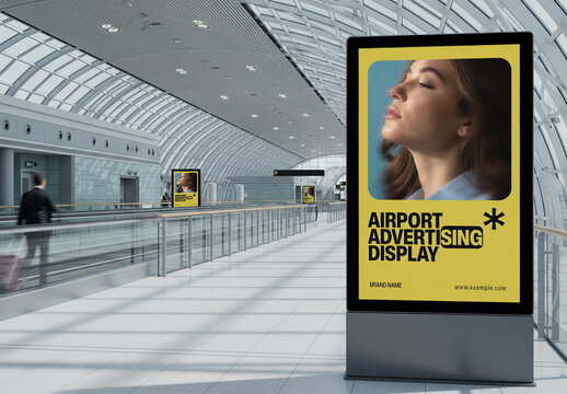 Airport Advertising Display Mockup