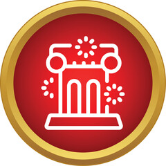 Naklejka premium Greek column icon symbolizing ancient architecture, heritage, and classic strength