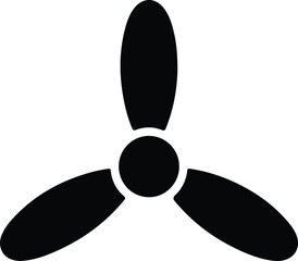 Black airplane propeller icon © Emran Hossain