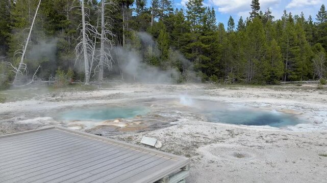 Spasmodic Geyser in Upper Geyser Basin near Old Faithful, Yellowstone