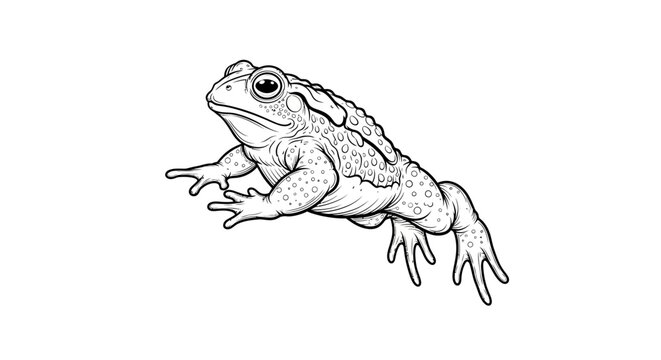 A detailed illustration of a frog jumping through the air with its legs outstretched sideways whisks_9afwzl_via_RJ_Whisk_Auto