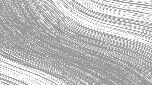 Abstract textured background of flowing parallel white lines on a gray surface pattern