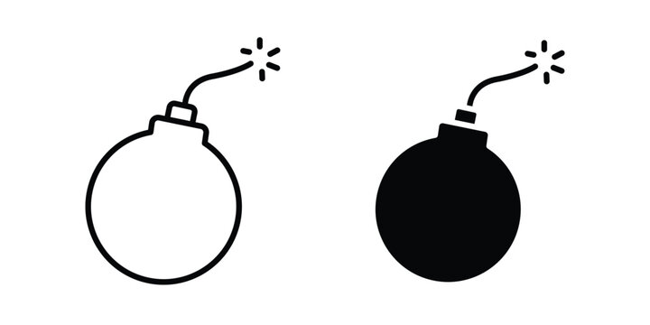 Bomb icon. Graphic elements vector design.