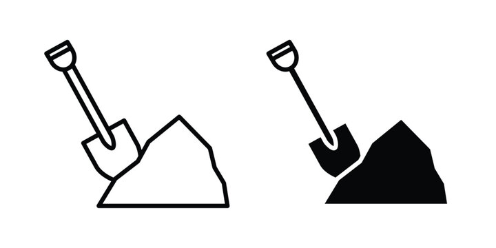 Digging icon. Graphic elements vector design.
