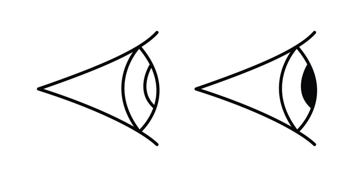 Eye side icon. Graphic elements vector design.