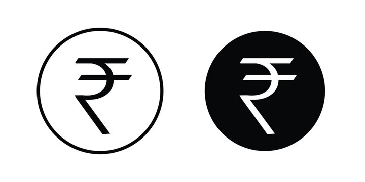 Indian rupee icon. Graphic elements vector design.