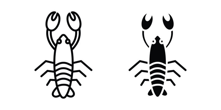 Lobster icon. Graphic elements vector design.
