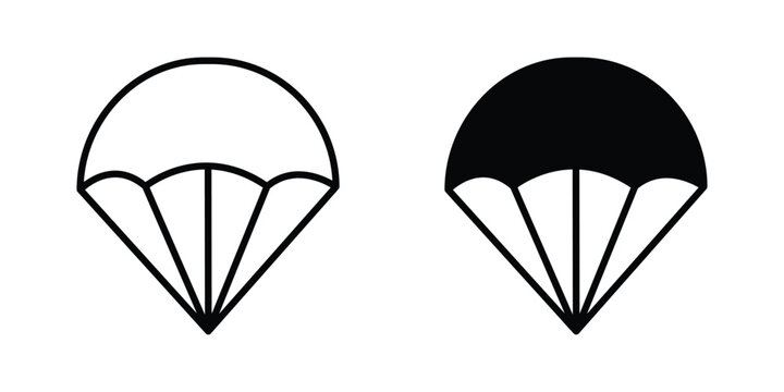 Parachute icon. Graphic elements vector design.