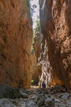 Gorge, rock faces of the Garganta Verde, Sierra de C&aacute;diz, C&aacute;diz, Spain