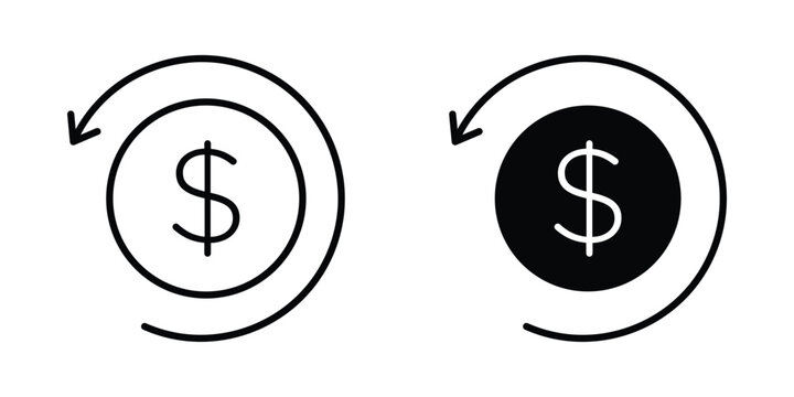 Refund icon. Graphic elements vector design.