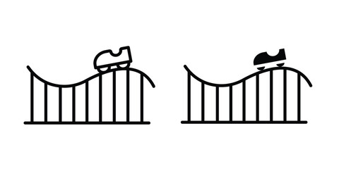 Roller coaster icon. Graphic elements vector design. © Annimo