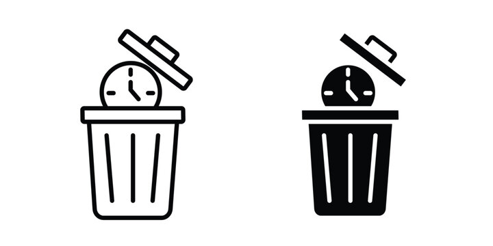 Time waste icon. Graphic elements vector design.