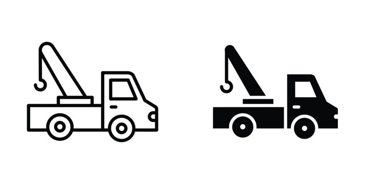 Tow truck icon. Graphic elements vector design.