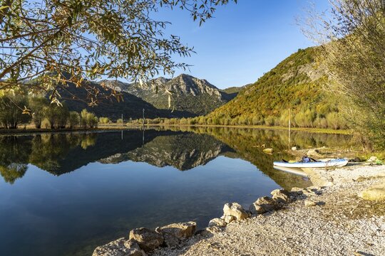 Landscape on the river Crnojevic near Rijeka Crnojevica, Montenegro