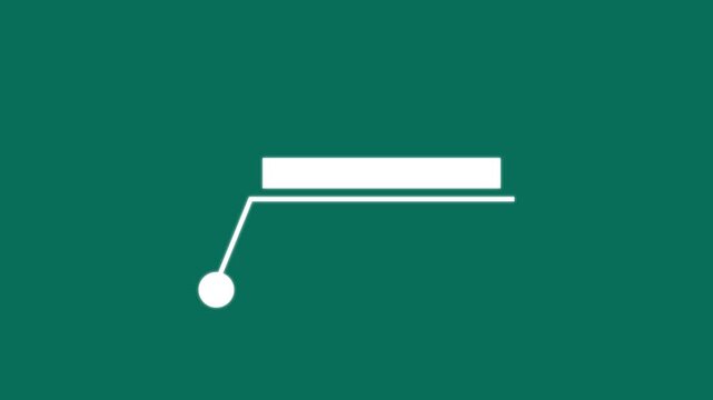 Minimalist lower third callout animation with animated pointer and text box on green screen background.