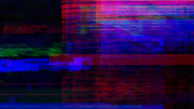 Blue digital glitch texture on black background with screen interference, scanlines and signal distortion, abstract tech overlay for cyberpunk design, video editing, futuristic poster.