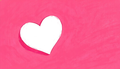 Obraz premium White Heart on Pink Background