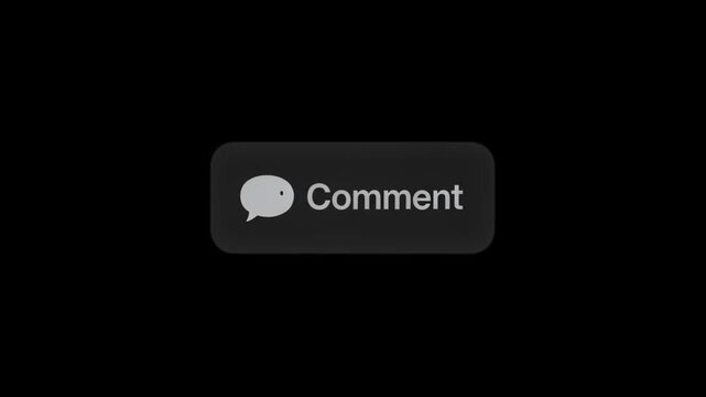 Animated Social Media Engagement Buttons with Like, Comment, Share and Subscribe Icons