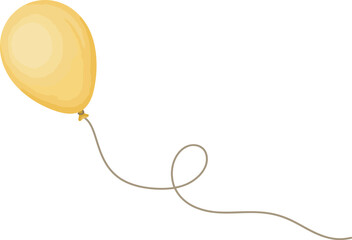 Obraz premium Yellow balloon floating in the sky