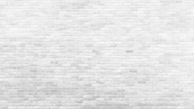 White brick wall texture background for stone tile block painted in grey light color wallpaper modern interior and exterior and backdrop design