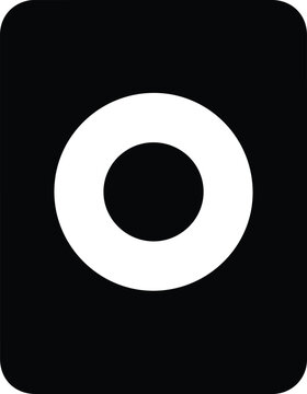 Silhouette vector of a simple white circle on black design