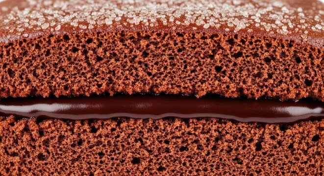 Chocolate cake slice, chocolate dessert, cake with chocolate filling, food illustration