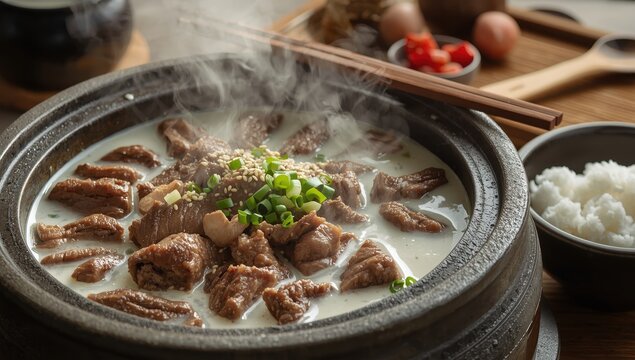 Gomtang, traditional beef soup