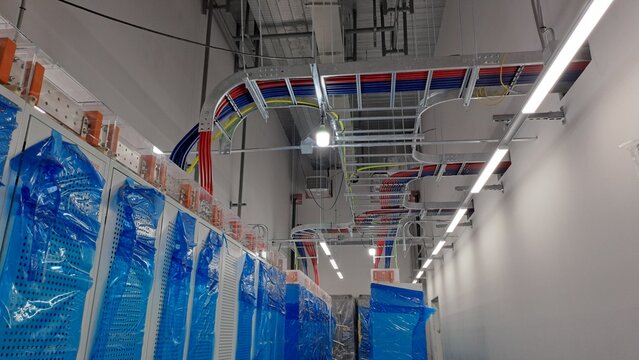 Battery Room Infrastructure Installation in a New Data Center Facility