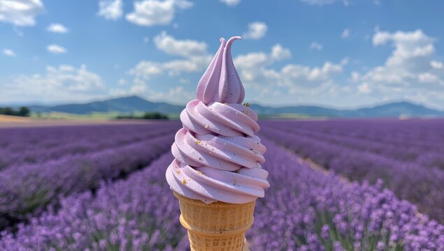 Lavender ice cream and lavender farm.