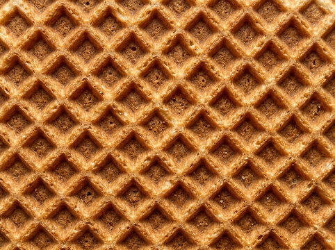 Close-up brown waffle grid texture.