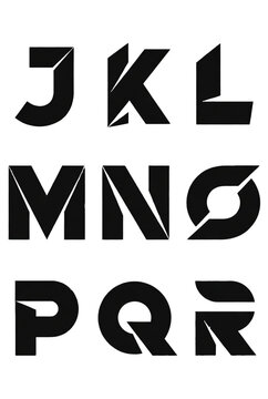 letters icon pack black and white