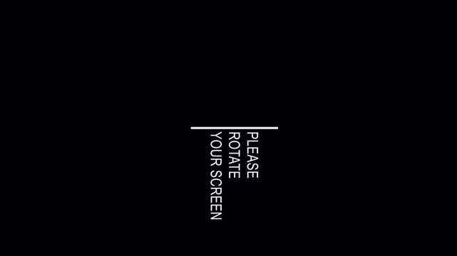 please Rotate Phone animation on transparent background, Please rotate your phone animation. 4k video on transparent background with alpha channel