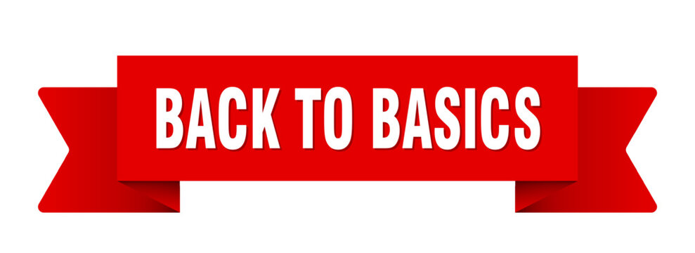 back to basics ribbon isolated on transparent background. back to basics ribbon