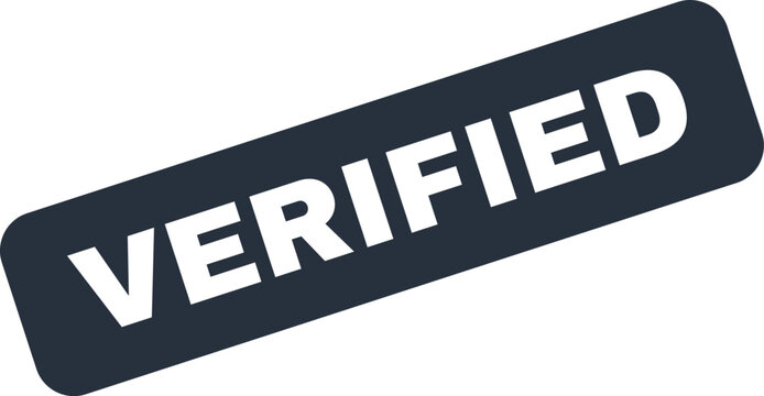 Red verification failed stamp or badge with bold white text