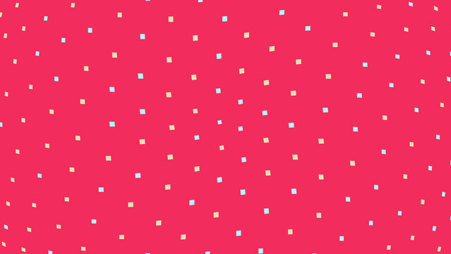 Red background with small white square dot pattern