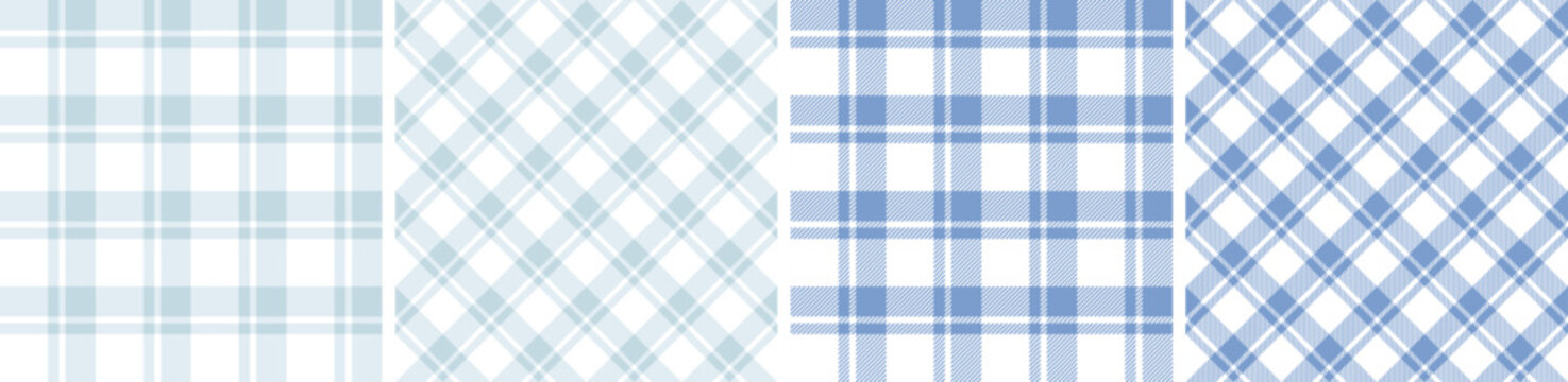 seamless tartan pattern set.tartan check fabric texture seamless pattern fashion design use for plaid fabric, flannel shirt, Background for garments textile. 