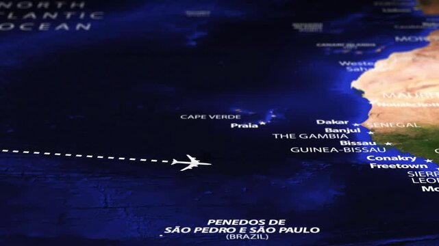 Flight From Mexico City MEXICO to Malabo EQUATORIAL GUINEA with flag pins