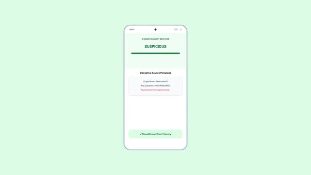 Deceptive Source Metadata Security Analysis Interface with Suspicious Risk Classification and Confirm Sandbox Purge Mockup Video