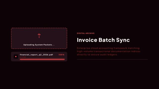 Dark Mode Web Interface File Upload Animation with Loading Progress Bar